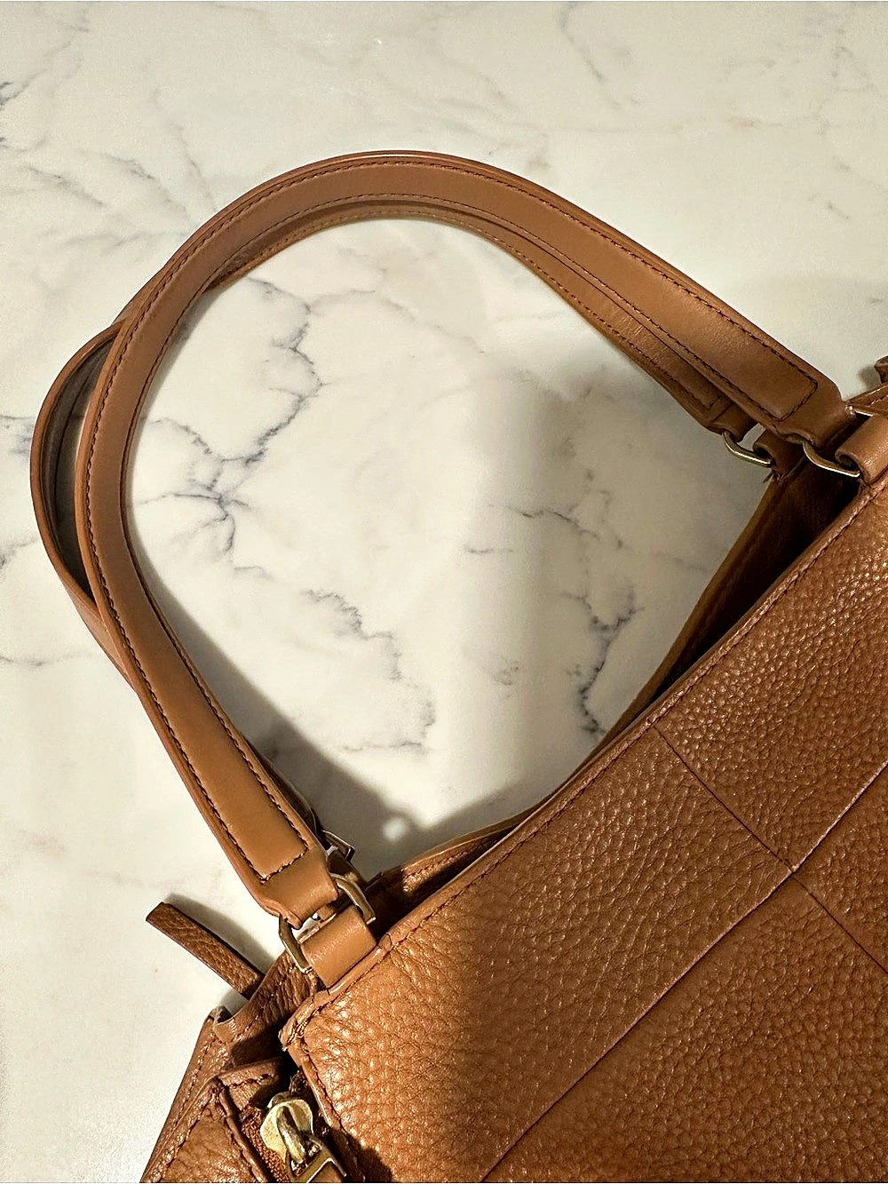 Tory Burch Zip Tote Camel Brown - Picture 10 of 11